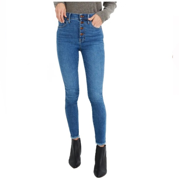 Madewell Denim - Madewell 10" Mid-Rise Skinny‎ Jeans in Mackey Wash